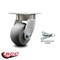 Service Caster 4 Inch Kingpinless Thermoplastic Rubber Wheel Swivel Caster with Swivel Lock SCC SCC-KP30S420-TPRRD-BSL - alternate 2